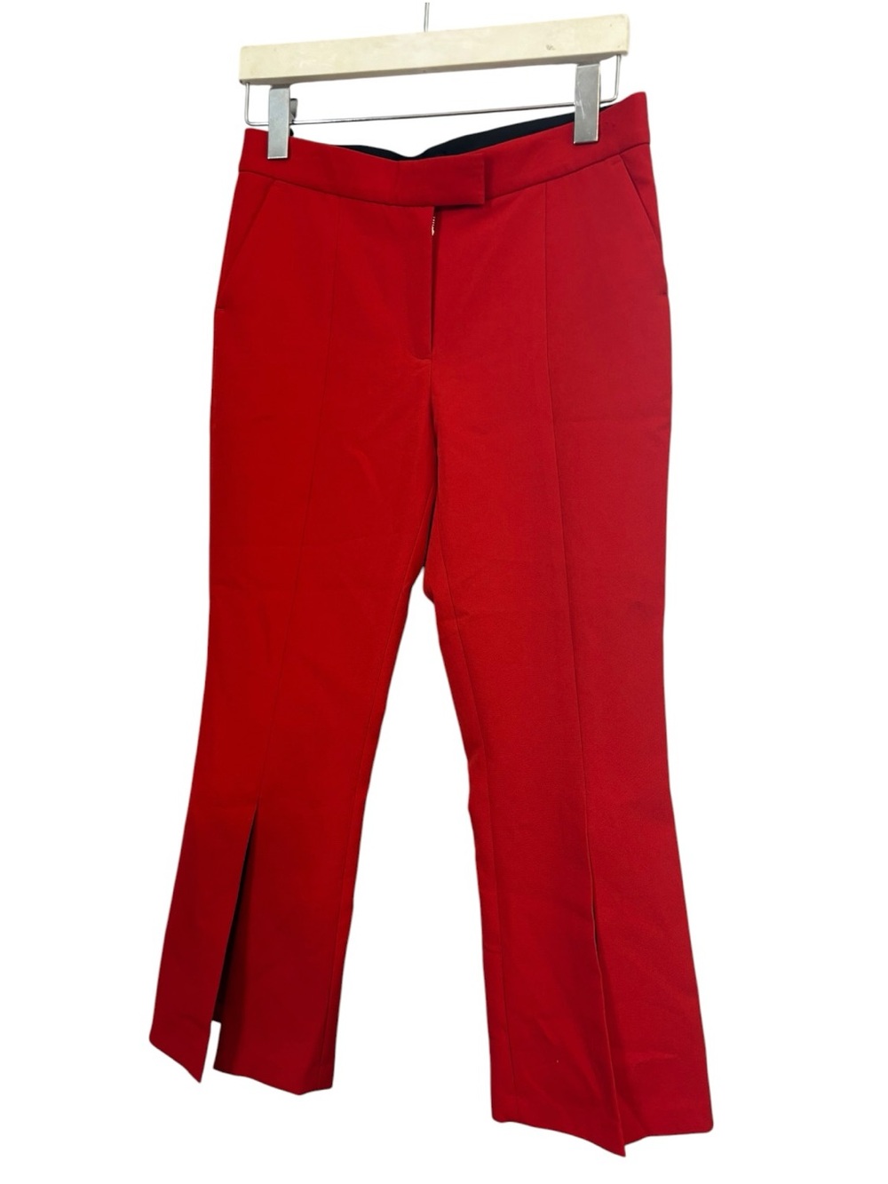 ROBERT RODRIGUEZ Split Front Cropped Pants Red Petite Size 8??
